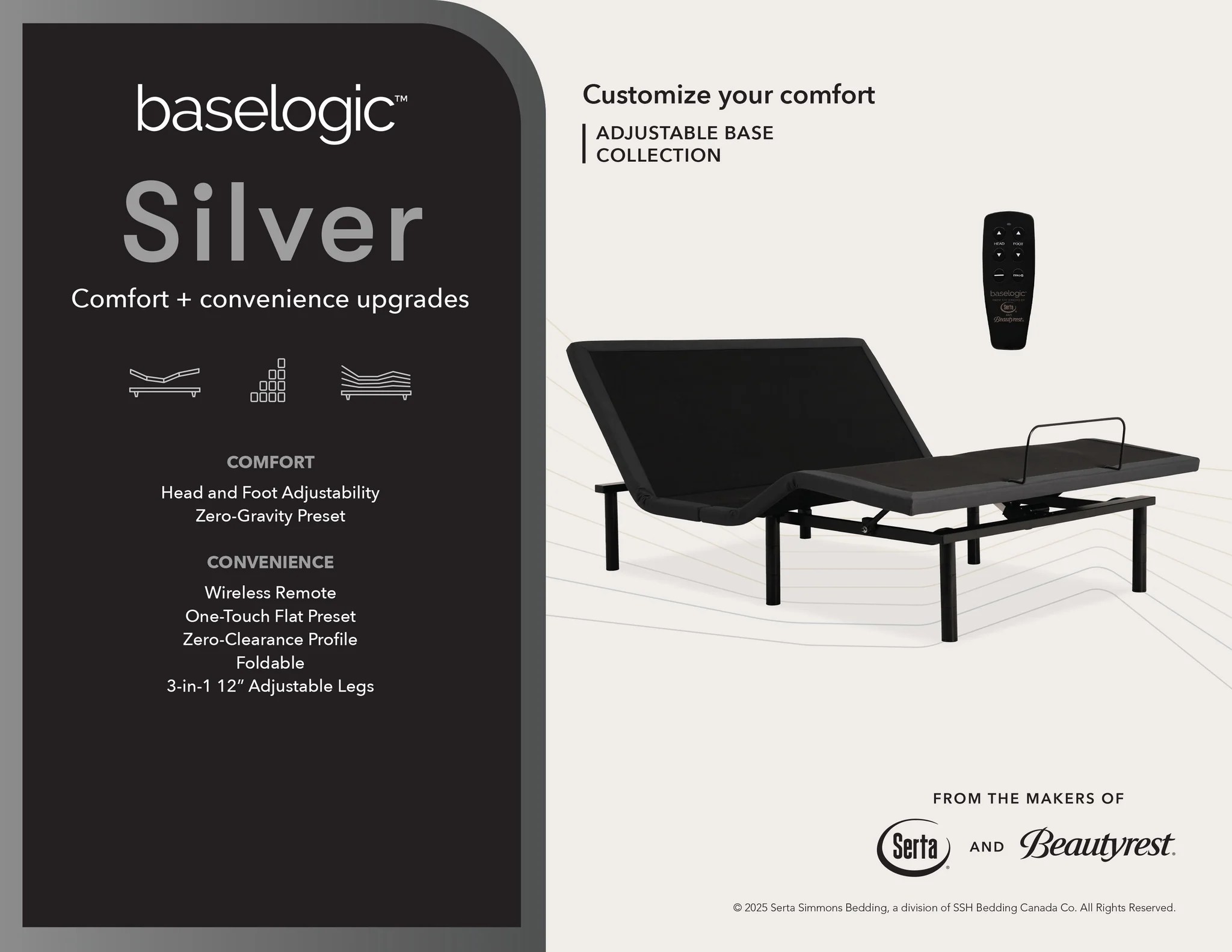 Baselogice Silver Adjustable Base